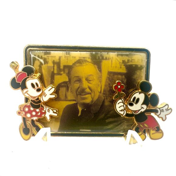 Disney Enamel Pin Walt's 100th Birthday tribute with Mickey & Minnie Vintage - Picture 1 of 2